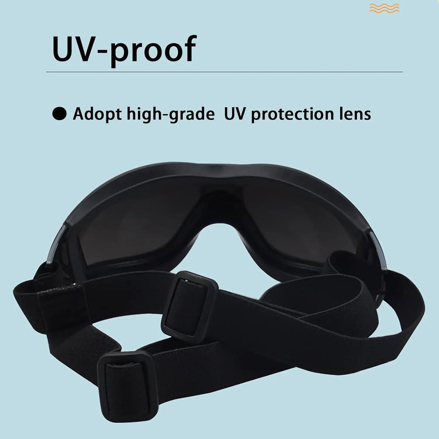 Dog Goggles with UV Protection – Adjustable Pet Sunglasses for Medium & Large Dogs | Wind, Dust & Snow Eye Protection
