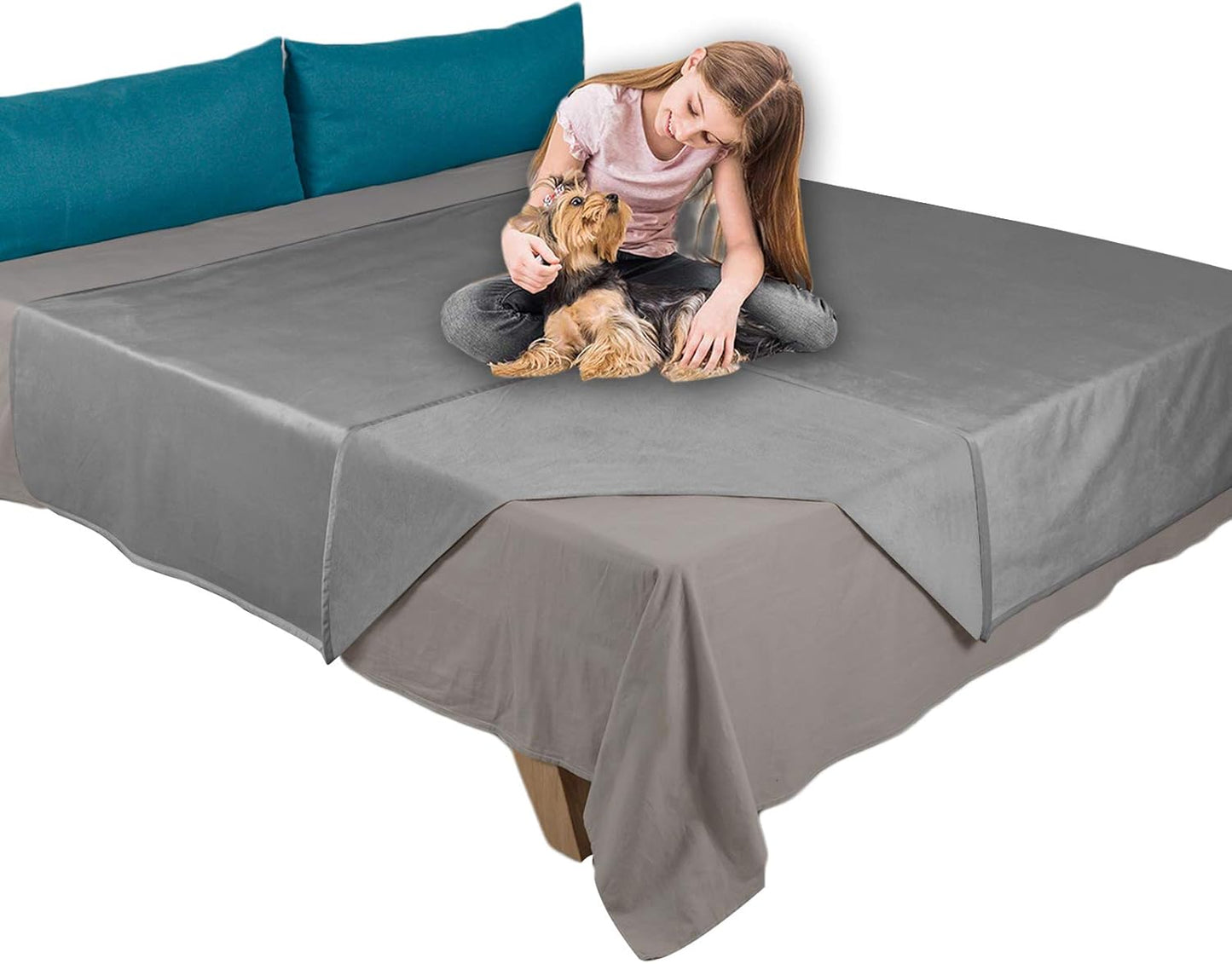 Waterproof Reversible Pet Blanket – Ultra Soft Velvet Dog & Cat Blanket for Sofa, Bed & Furniture Protection | Washable Cozy Throw (40" × 60")