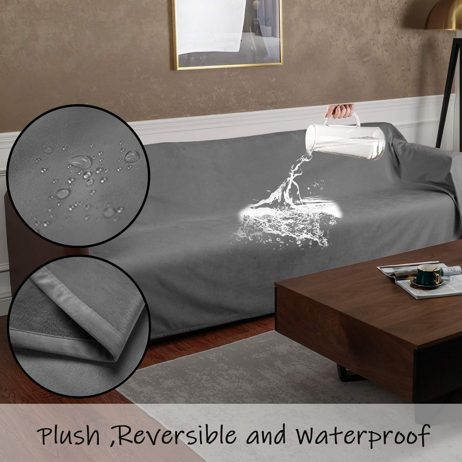 Waterproof Reversible Pet Blanket – Ultra Soft Velvet Dog & Cat Blanket for Sofa, Bed & Furniture Protection | Washable Cozy Throw (40" × 60")