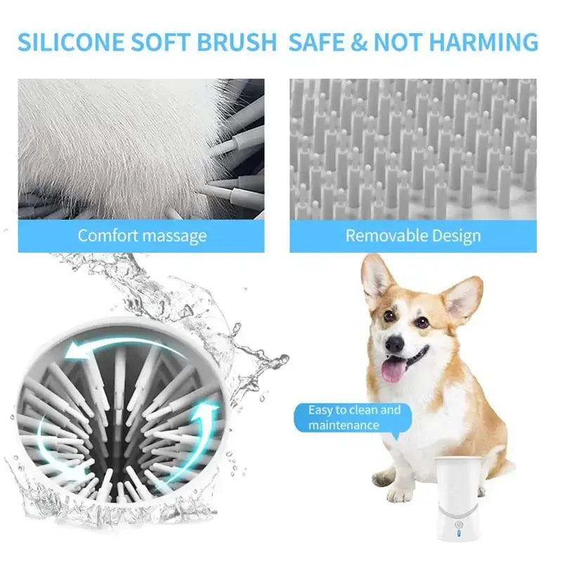 Automatic Dog Paw Cleaner Cup – Portable Silicone Paw Washer for Small & Medium Dogs | Gentle Mud & Dirt Remover for Clean Paws