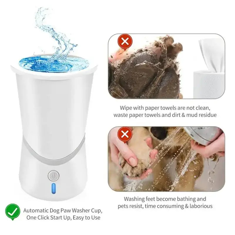 Automatic Dog Paw Cleaner Cup – Portable Silicone Paw Washer for Small & Medium Dogs | Gentle Mud & Dirt Remover for Clean Paws