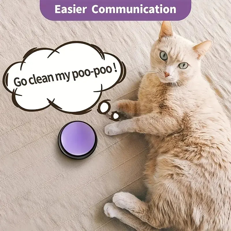 6-Pack Recordable Pet Communication Buttons – Voice Recording Training Buttons for Dogs & Cats, Interactive Talking & Behavior Training Buzzer Set (No Batteries Required)