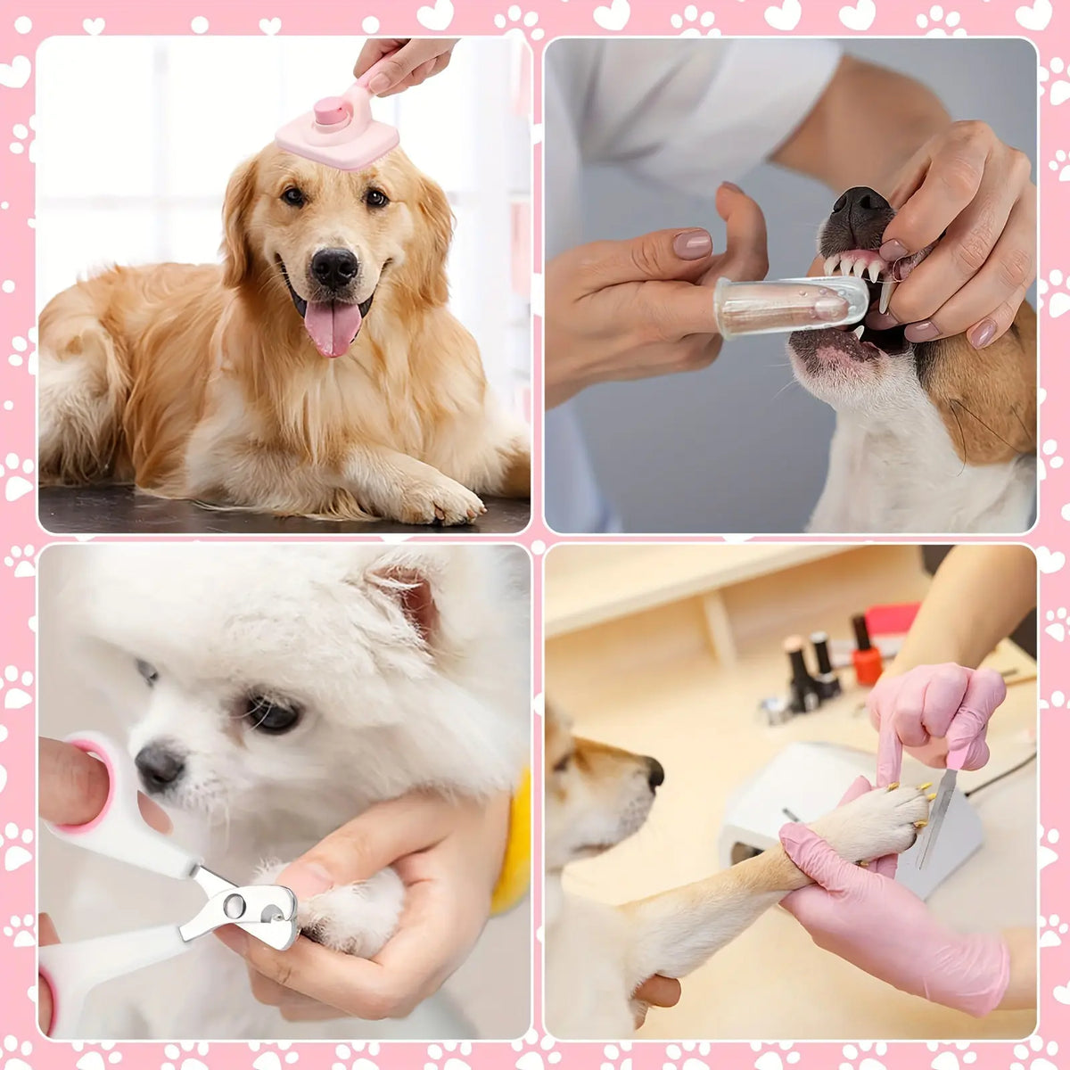 8-in-1 Pet Grooming Kit – Dog & Cat Brush Set with Dematting Comb & Nail Clippers