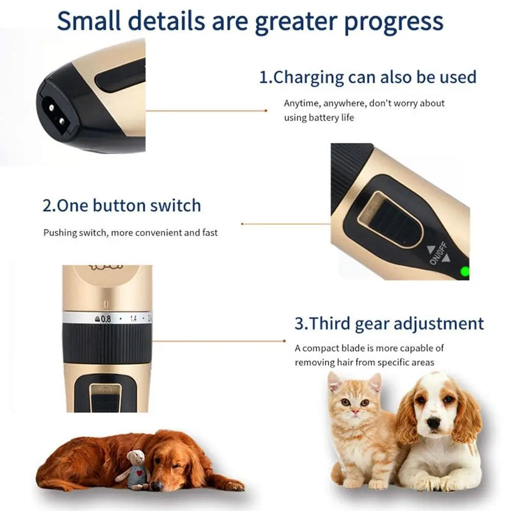 Pet Hair Clippers for Dogs & Cats – Electric Grooming Trimmer with Precision Blades 🐶🐱✂️