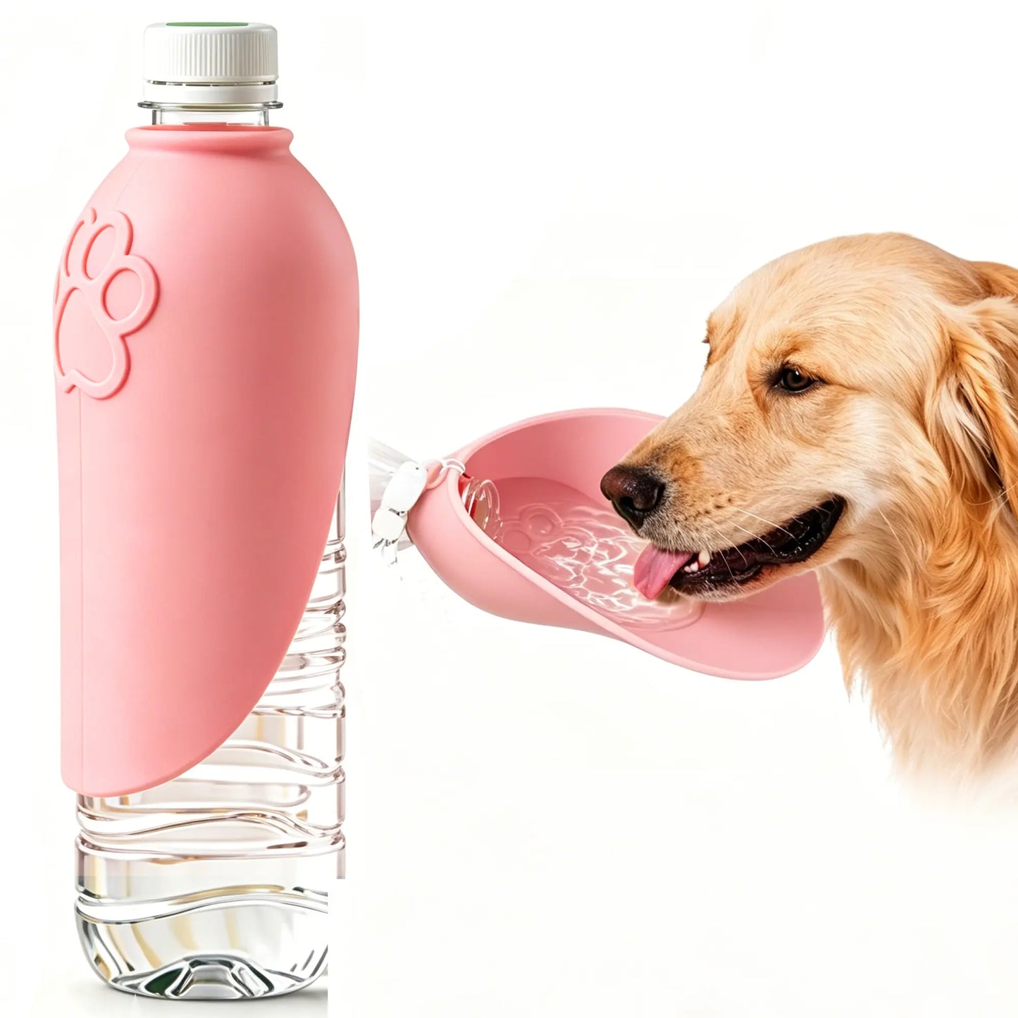 Portable Dog Water Bottle – Foldable Leak-Proof Pet Travel Water Dispenser for Walking, Hiking, Camping & Outdoor Adventures