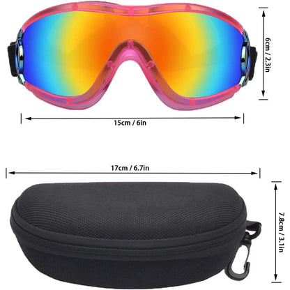Dog Goggles with UV Protection – Adjustable Pet Sunglasses for Medium & Large Dogs | Wind, Dust & Snow Eye Protection