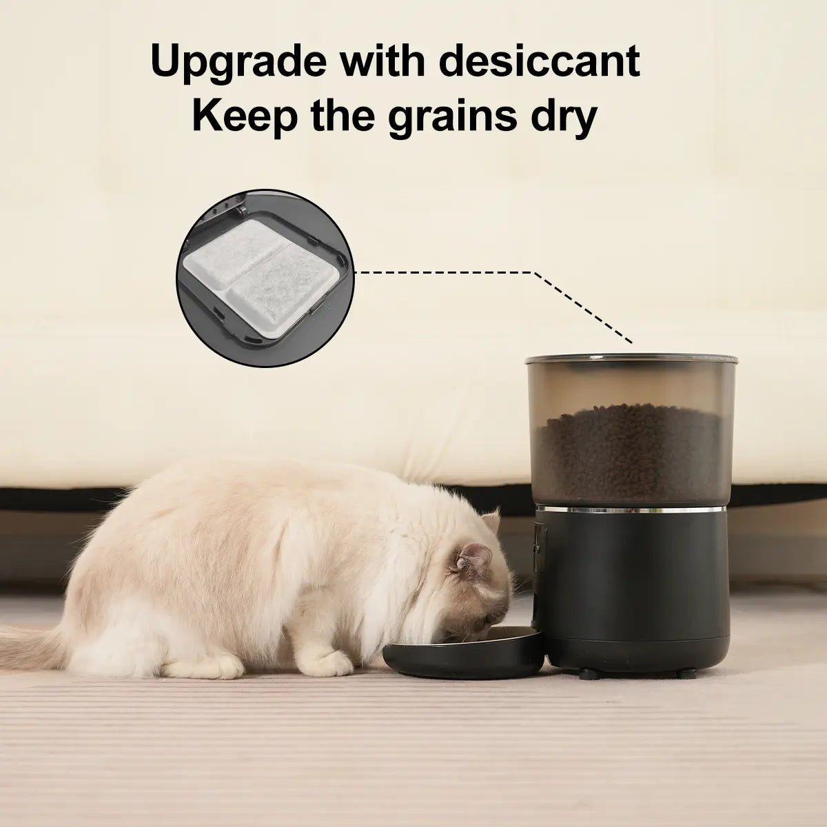 Smart Automatic Pet Feeder with 1080P HD Camera & WiFi – 4L Timed Food Dispenser for Cats & Dogs | Two-Way Audio, Night Vision & Custom Meal Scheduling