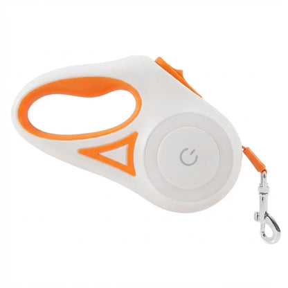 Pawzseek LED Retractable Dog Leash – Rechargeable Light-Up Dog Leash for Safe Night Walks, Reflective & Extendable Pet Lead with Built-In LED Illumination