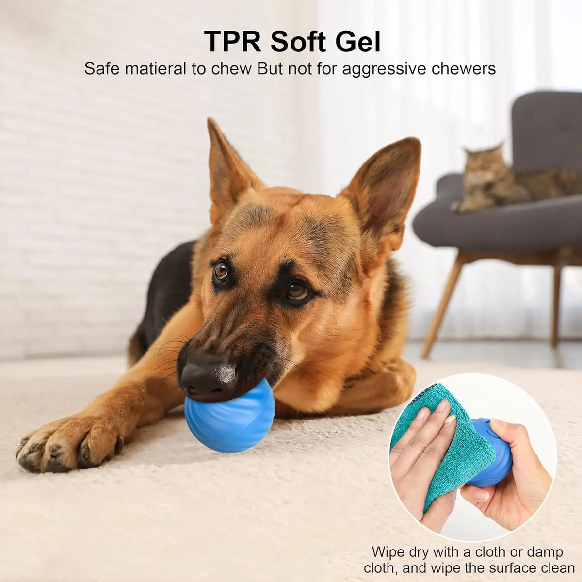 Interactive Automatic Dog Ball Toy – USB Rechargeable Moving & Bouncing Ball