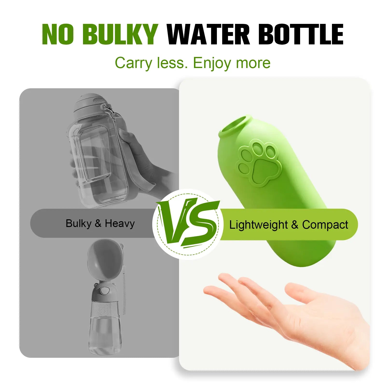 Portable Dog Water Bottle – Foldable Leak-Proof Pet Travel Water Dispenser for Walking, Hiking, Camping & Outdoor Adventures