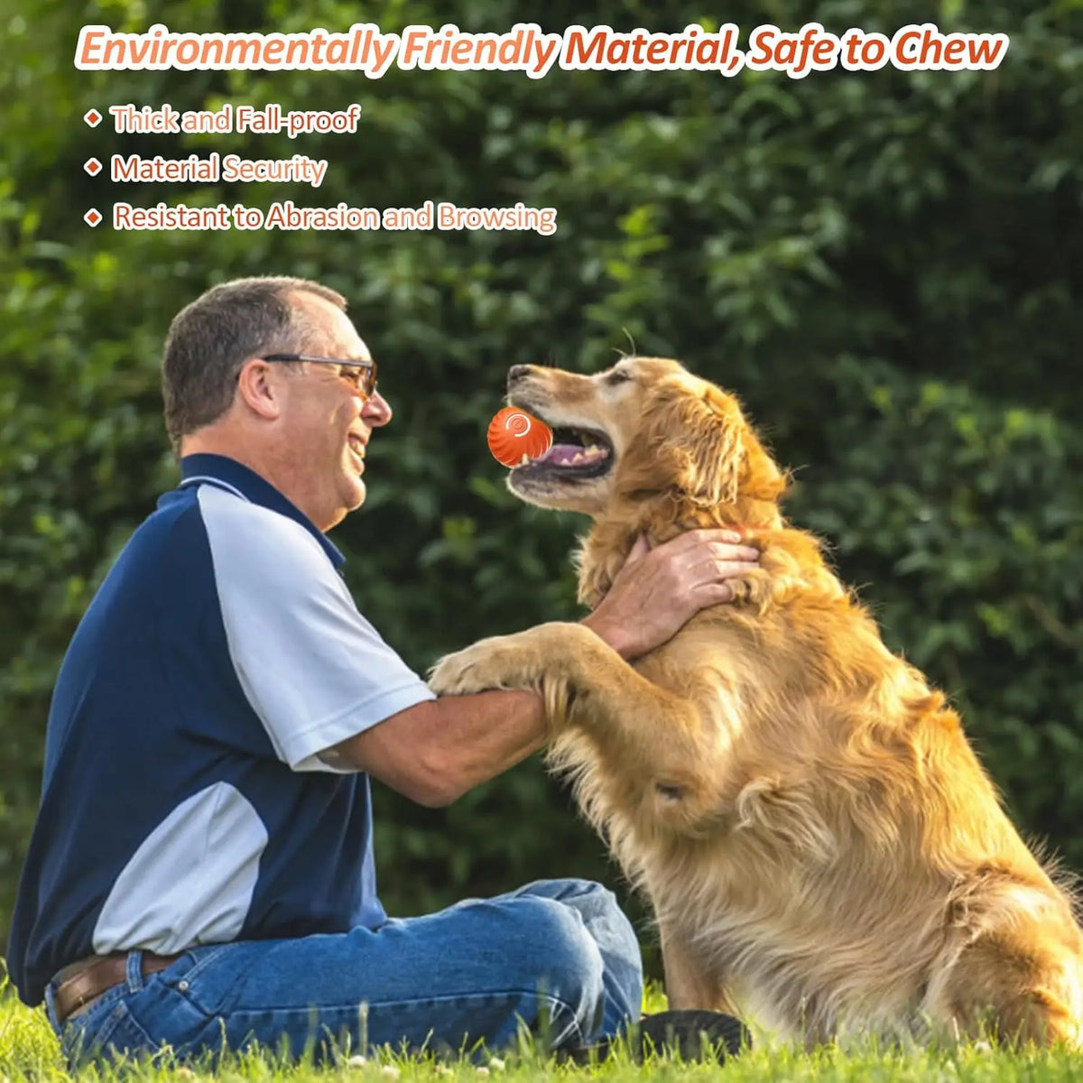 Interactive Automatic Dog Ball Toy – USB Rechargeable Moving & Bouncing Ball