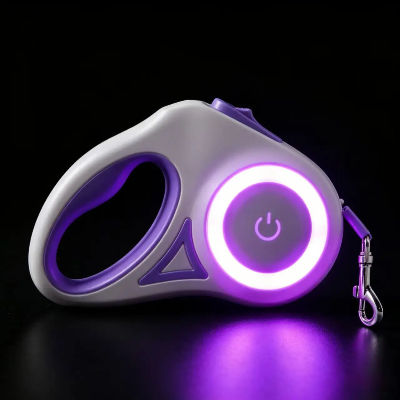 Pawzseek LED Retractable Dog Leash – Rechargeable Light-Up Dog Leash for Safe Night Walks, Reflective & Extendable Pet Lead with Built-In LED Illumination