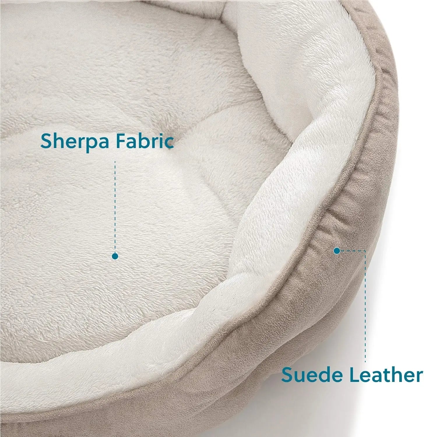 Calming Plush Pet Bed for Dogs & Cats – Ultra-Soft Washable Round Donut Bed with Non-Slip Bottom, Cozy Sleeping Bed for Puppies, Kittens & Small Pets (20")