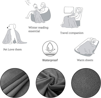 Waterproof Reversible Pet Blanket – Ultra Soft Velvet Dog & Cat Blanket for Sofa, Bed & Furniture Protection | Washable Cozy Throw (40" × 60")
