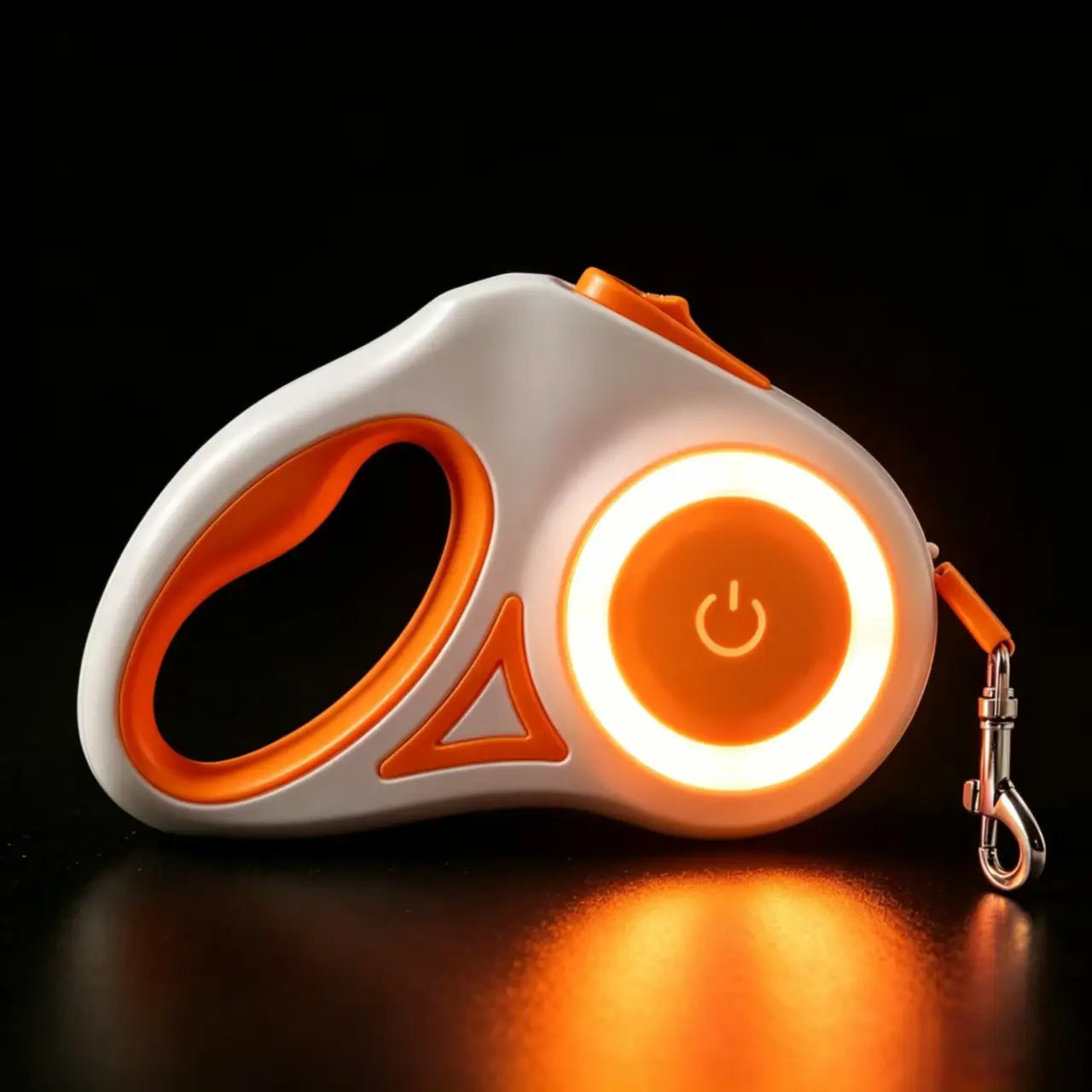 Pawzseek LED Retractable Dog Leash – Rechargeable Light-Up Dog Leash for Safe Night Walks, Reflective & Extendable Pet Lead with Built-In LED Illumination